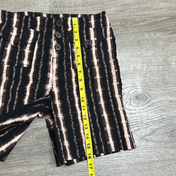 NEW INC International Concepts Boho Striped Print High Rise Shorts Brown Sz 4 - Picture 7 of 8